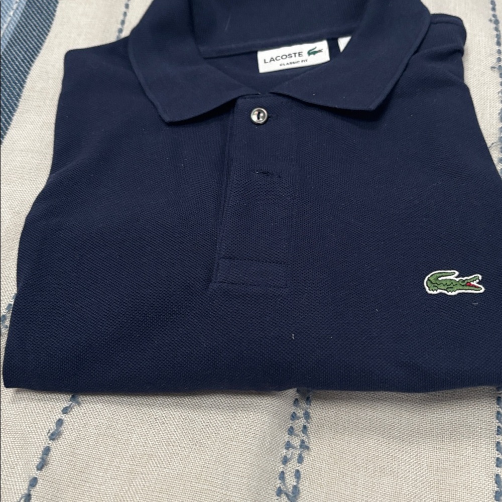 Lacoste Dark Blue Polo with Crocodile Logo